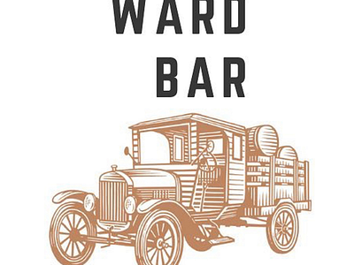 Ward Bar Logo artwork etching illustration line art linocut pen and ink scratchboard illustration steven noble woodcut