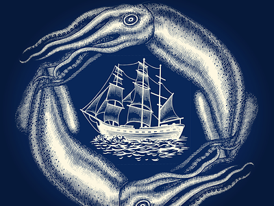 Calamar Ship Illustration