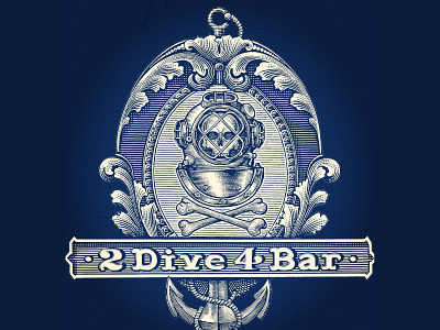 2 Dive Bar Logo