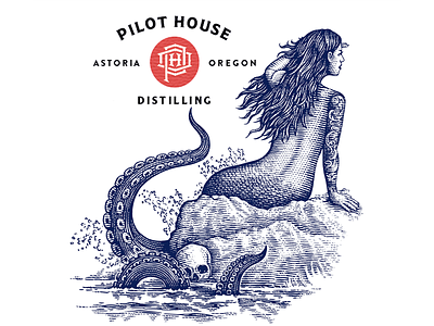 Pilot House Distillery Illustrations by Steven Noble