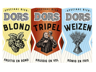 Dors Speciaal Bier Labels rendered by Steven Noble