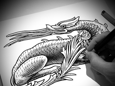 Cognac Monnet animals artwork design engraving etching illustration ink line art logo scratchboard steven noble