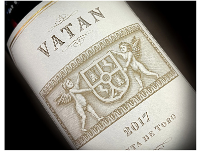 Vatan Wine Label Illustrated by Steven Noble artwork design engraving etching illustration line art logo scratchboard steven noble wine label