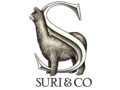 Suri & Company Logomarks Illustrated by Steven Noble artwork design engraving etching graphic design illustration line art logo scratchboard steven noble