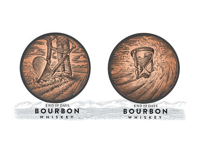 End of Days Bourbon Labels Illustrated by Steven Noble artwork design engraving etching illustration line art logo scratchboard steven noble