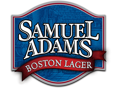Sam Adams Logo Badge line art scratchboard steven noble woodcuts