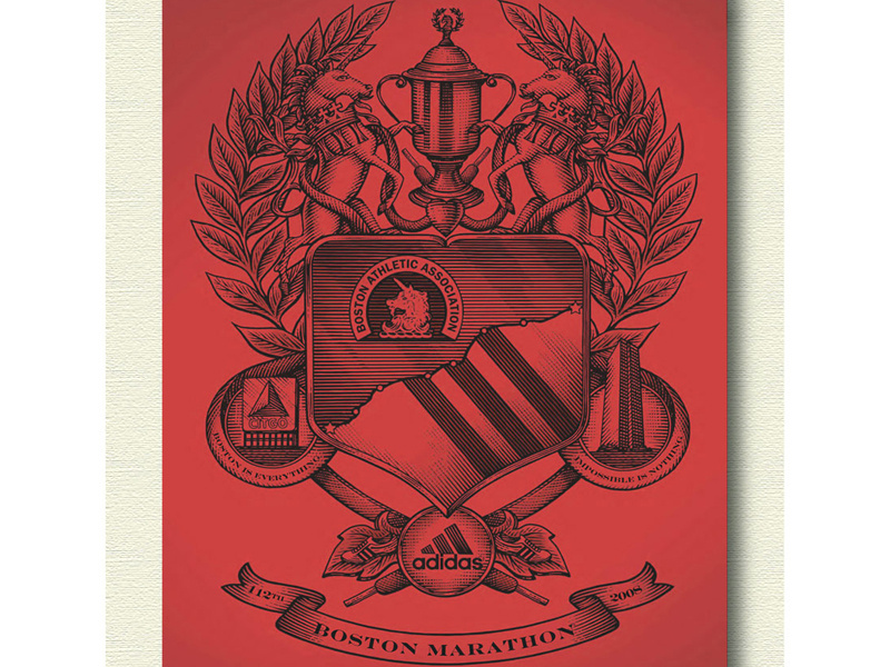 Boston Marathon Poster by Steven Noble on Dribbble