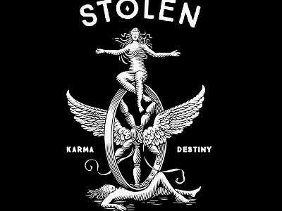 Stolen Spirits engraving graphic design logo pen ink scratchboard steven noble vector