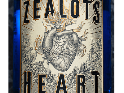 Zealot's Heart Label Illustrated by Steven Noble