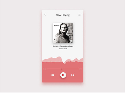 Listen delicate by Taylor Swift from reputation album illustration mobile mockup design music ui uiux