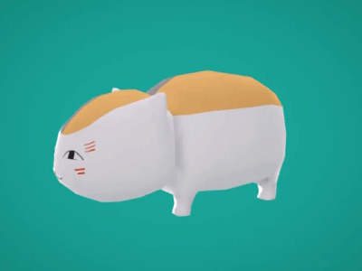 Nyanko-sensei 3d blender cat threejs