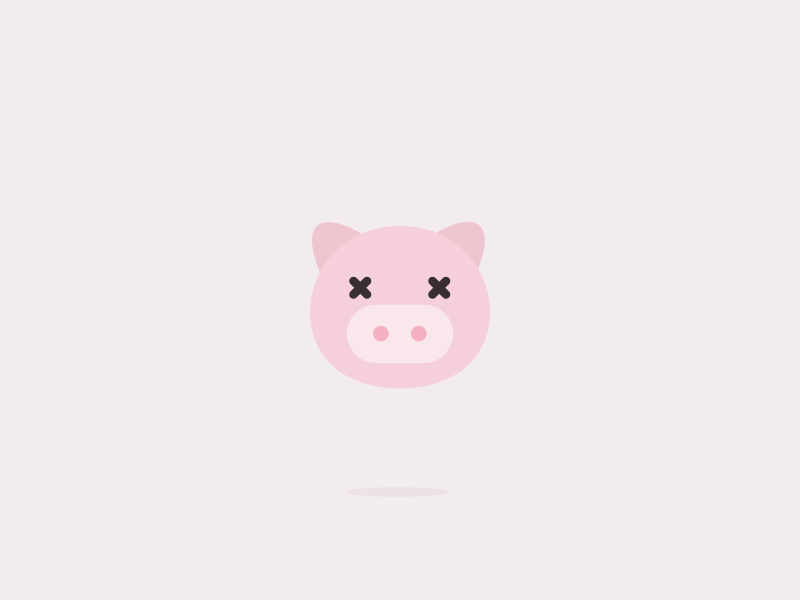 Pig animation coin gif pig
