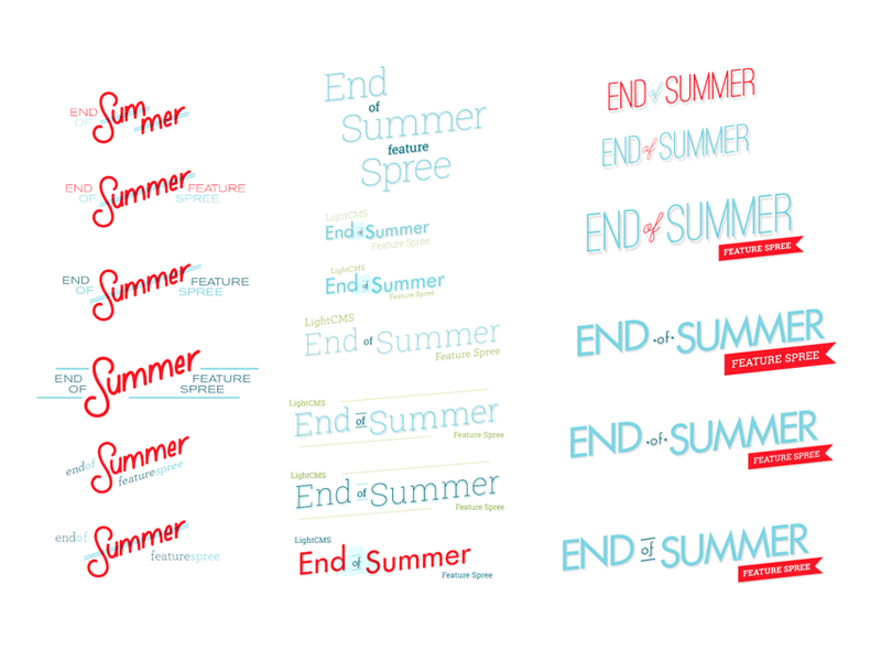 End of Summer Work In Progress blue lightcms logo red summer