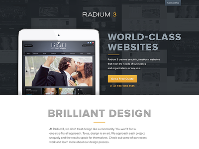 Radium3 Site Design responsive website
