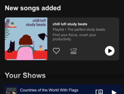 Spotify Recommendations - Redesigned app design ui