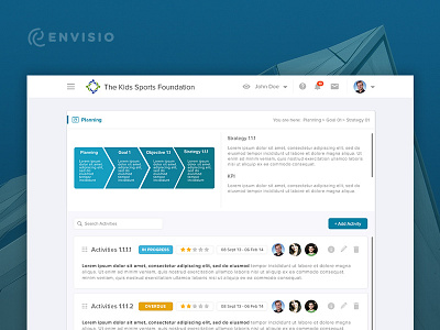 Envisio Dashboard analytics dashboard product project management statistics ui design ux design