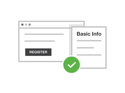 "Register" - Illustration basic howitworks illustration minimal register signup ui ux web website