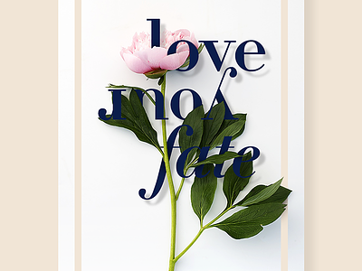 Love Your Fate Poster design flower love poster print typography