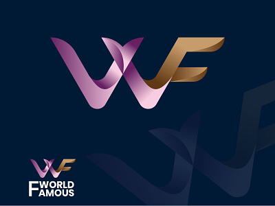 Modern WF Letter Logo design illustration logo logodaily logodesinger logomaker logomarca logomark logomurah ui