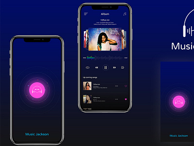 Music Jackson app dark jackson logo michael mobile music player sound theme
