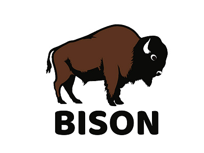 Bison logo concept animal bison concept forest illustration logo wild