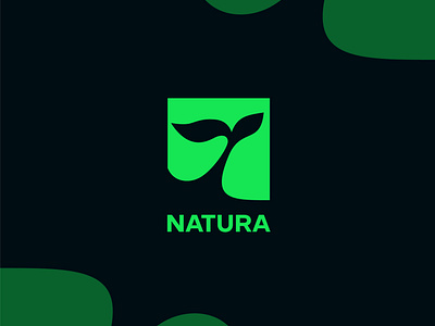 Green leaf | Nature care | Luxury green logo | NATURA
