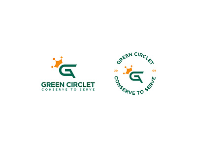 green circlet logo - modern logo - king concept