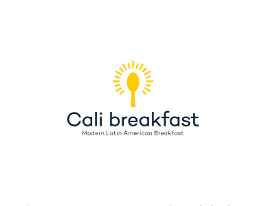 Breakfast concept with Spoon Logo and brand identity background ui