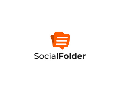 Social media app logo with folder concept template