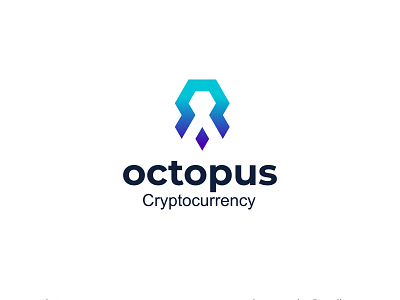 Octopus with Cryaptocurrency  Tech  logo design