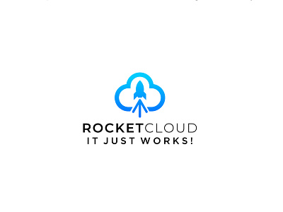 Premium Cloud logo and tech logo with roket concept visiting card design