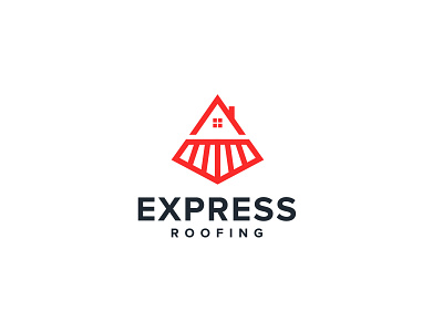 Unique Roofing company logo, corporate identity business logo tationery