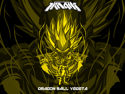 DRAGON BALL Z VEGETA anime design dragon ball z fanart illustration sillhoutte vector