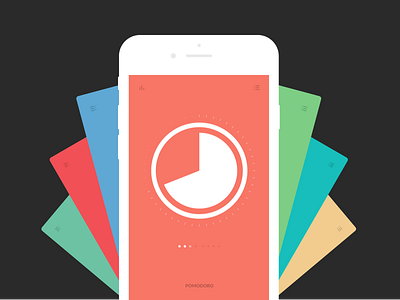 Pomodrone app design ios pomodoro sketch ui