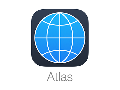 Atlas globe icon ios map