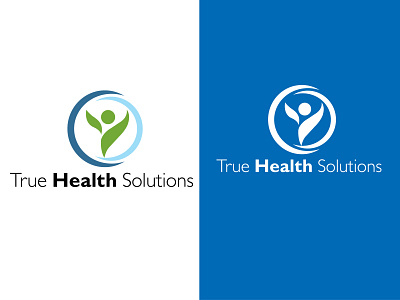 True Health Solutions logo, healt logo barnd identy business logo creative flat logo minimal minimalist logo modern unique logo