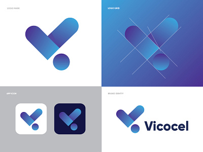 Vicocel Logo App Logo app design app icon logo app logo barnd identy business logo creative minimal minimalist logo modern unique logo