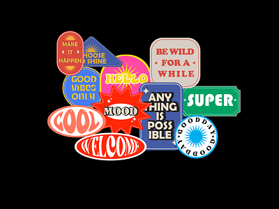 Retro Sticker Designs