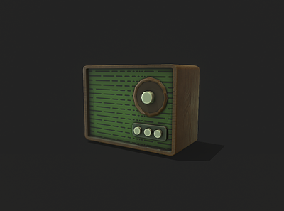 Stylized Retro Radio 3d 3dmodel cartoon game art game asset gameart gamedev low poly lowpoly stylized
