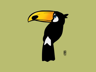 Toucan bird drawing illustration logo mascot toucan tropical