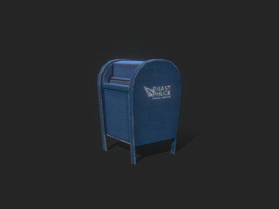 Props - The Mailbox 3dmodel gameart gamedev lowpoly mailbox props