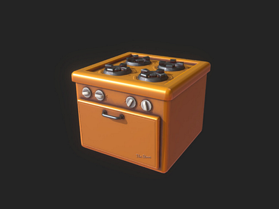 Props - Stylized Retro Stove