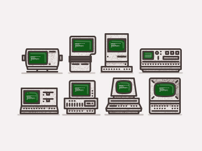 Old fashioned Technology code computers old fashioned screens tech technology