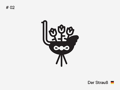 Der Strauß —Ostrich & bunch—