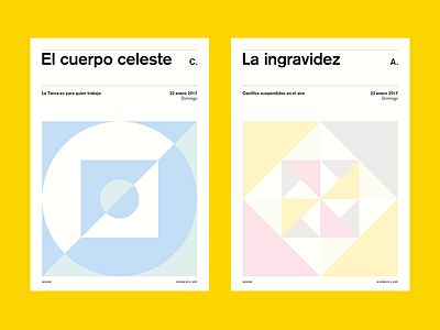 Couple of posters couple geometric grid pastel poster soft style swiss system two typography