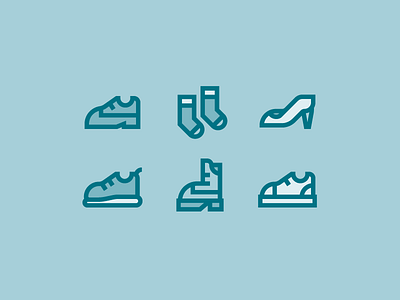 Clothes for Flaticon part I boot clothes heels icon line pack shoes sneakers socks tennis trainers wear