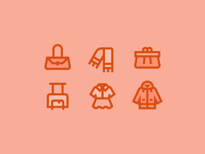 Clothes for Flaticon part IV case handbag purse scarf money coat shirt skirt dress girl
