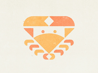 Crab brand icon logo mark sea seafood simple stamp symbol texture trademark