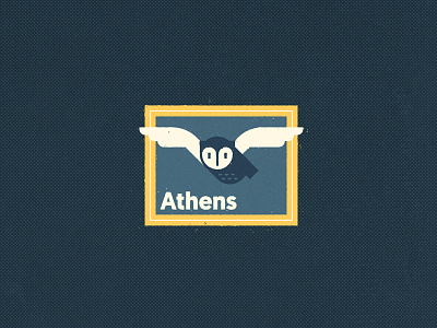 Athens athens barge bird flag greece greek halftone icon owl seal texture