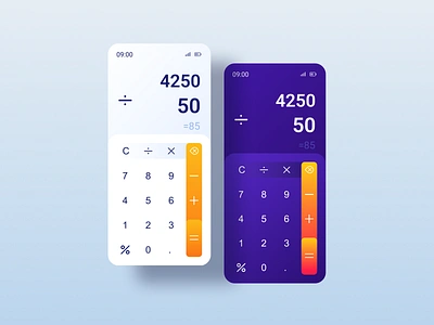 Calculator App Design - #DailyUi app branding calc calculate calculator app calculator ui dailyui design minimal ui ux